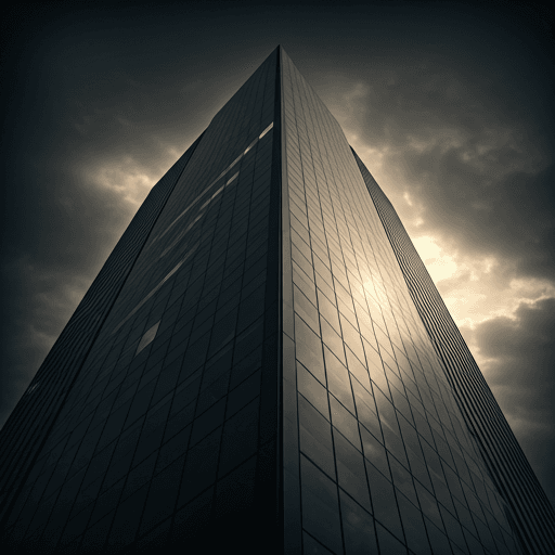 Modern architectural tower ascending into the sky